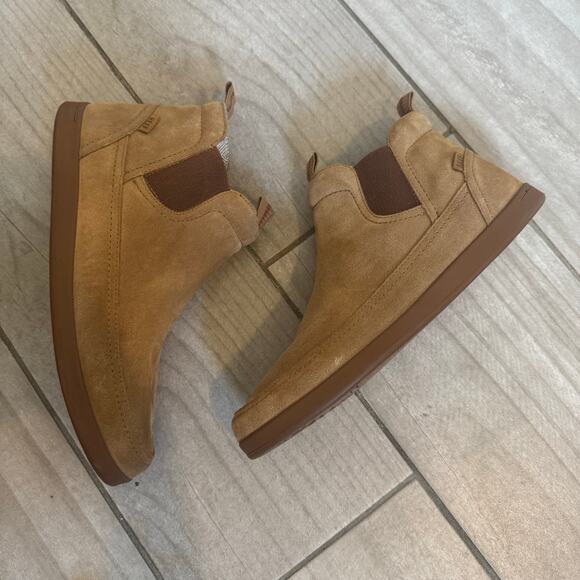 REEF Swami Suede Chelsea Tan Boots Cork Footbed Men’s Size 10 - Picture 7 of 15